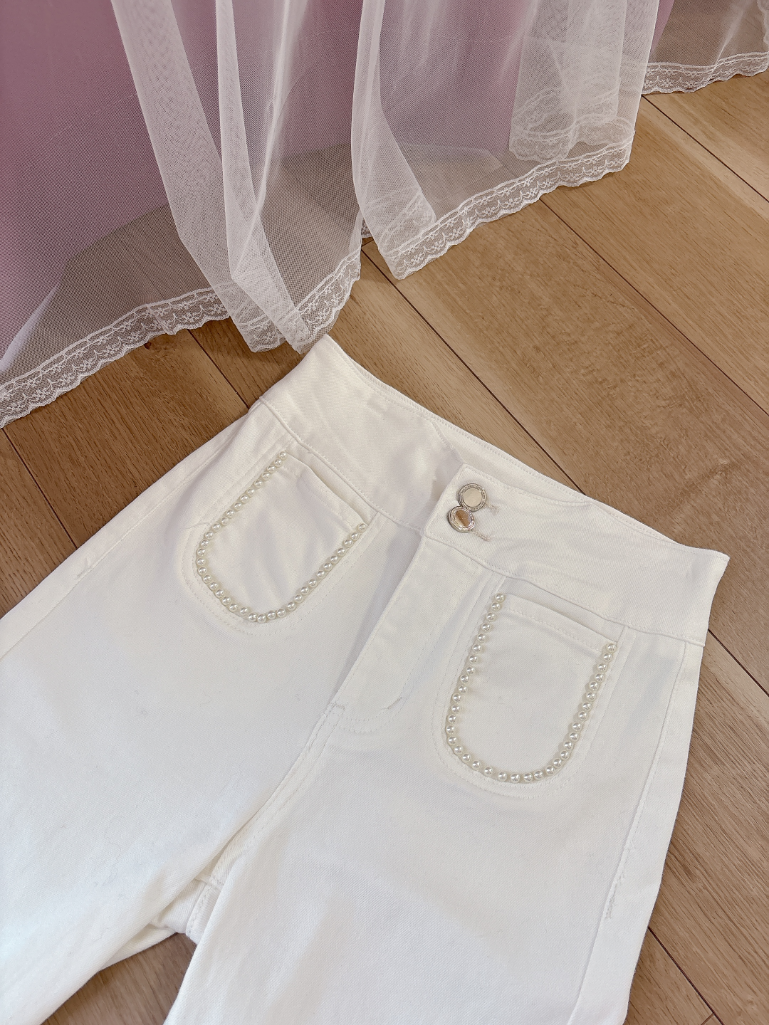 パールスリムテーパードデニム