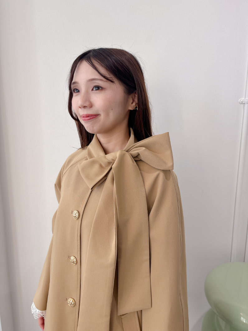 サイドリボントレンチコート