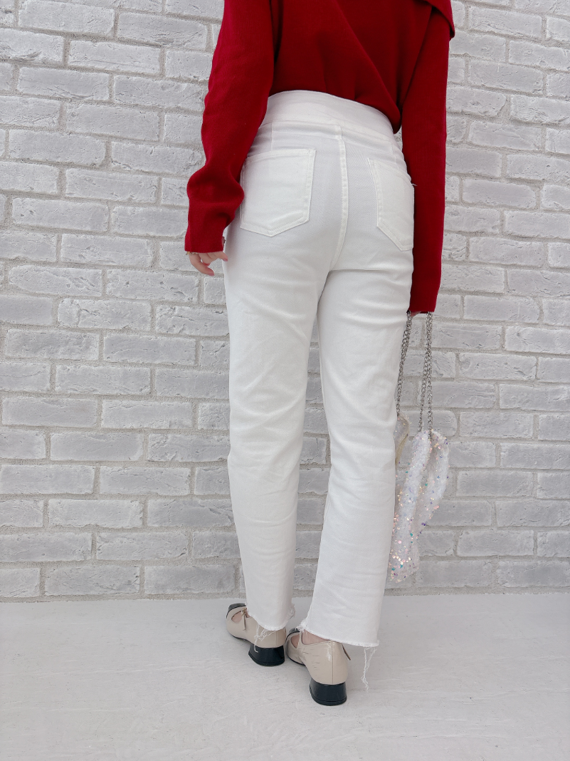 パールスリムテーパードデニム