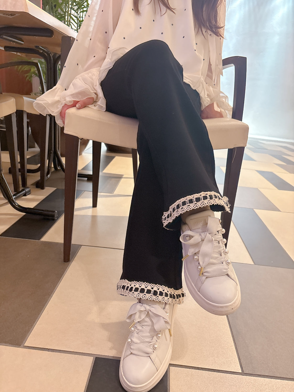 ブラックフレアパンツ(裏起毛あり・なし)