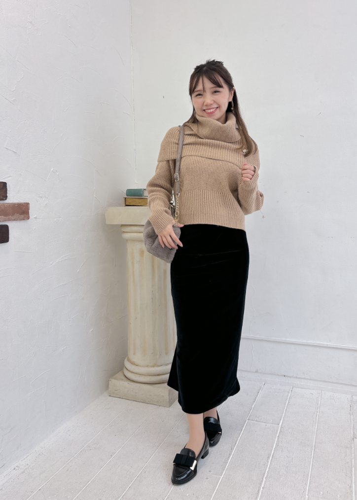 ベロアフリルスカート