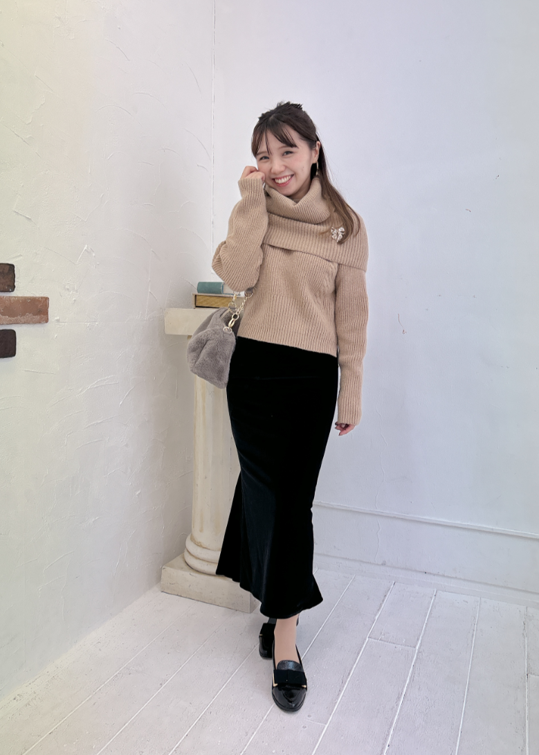 ベロアフリルスカート