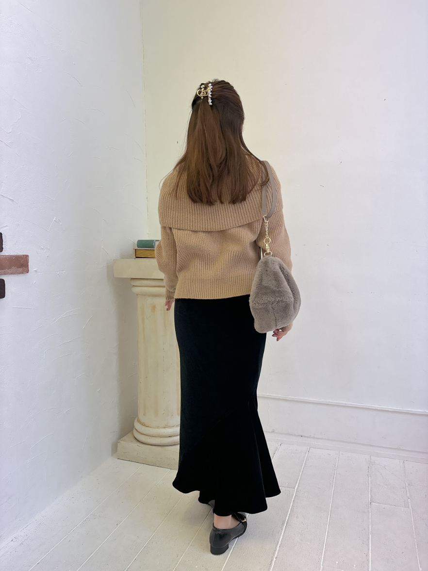 ベロアフリルスカート