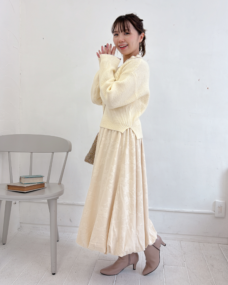 花柄バルーンスカート