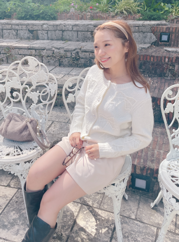 ふわふわパールリボンカーディガン