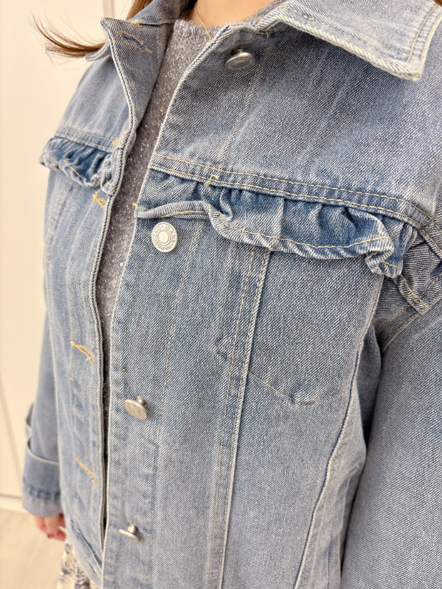 フリルデニムジャケット