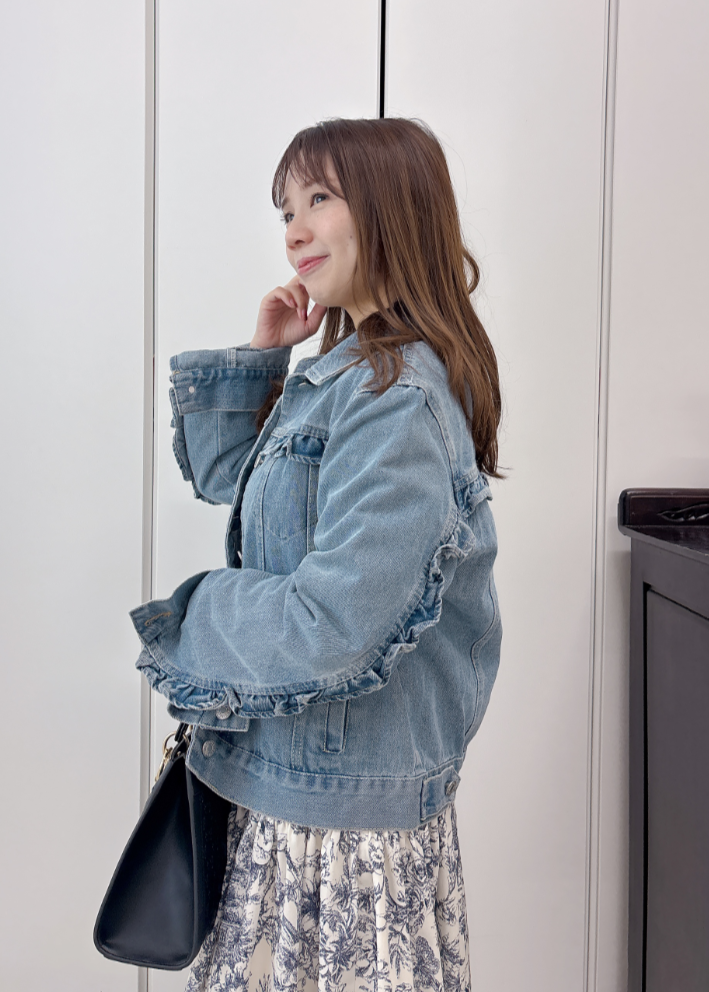 フリルデニムジャケット