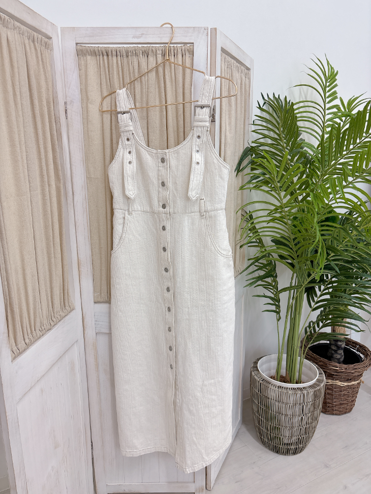 ホワイトデニムジャンスカ