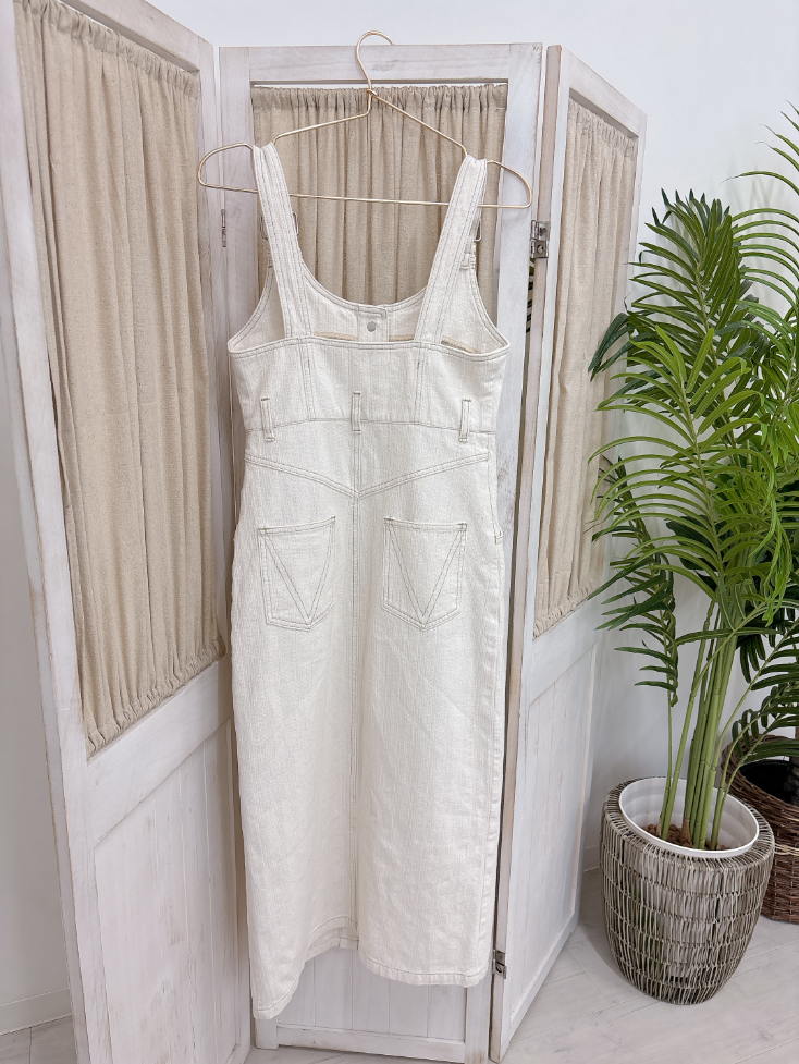 ホワイトデニムジャンスカ