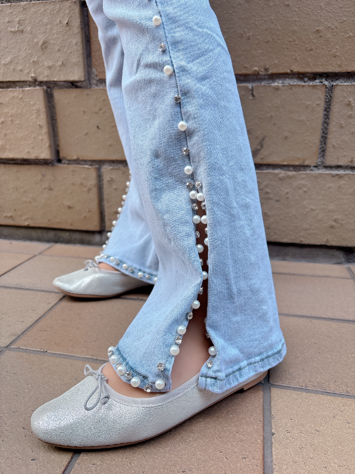 サイドビジューデニム