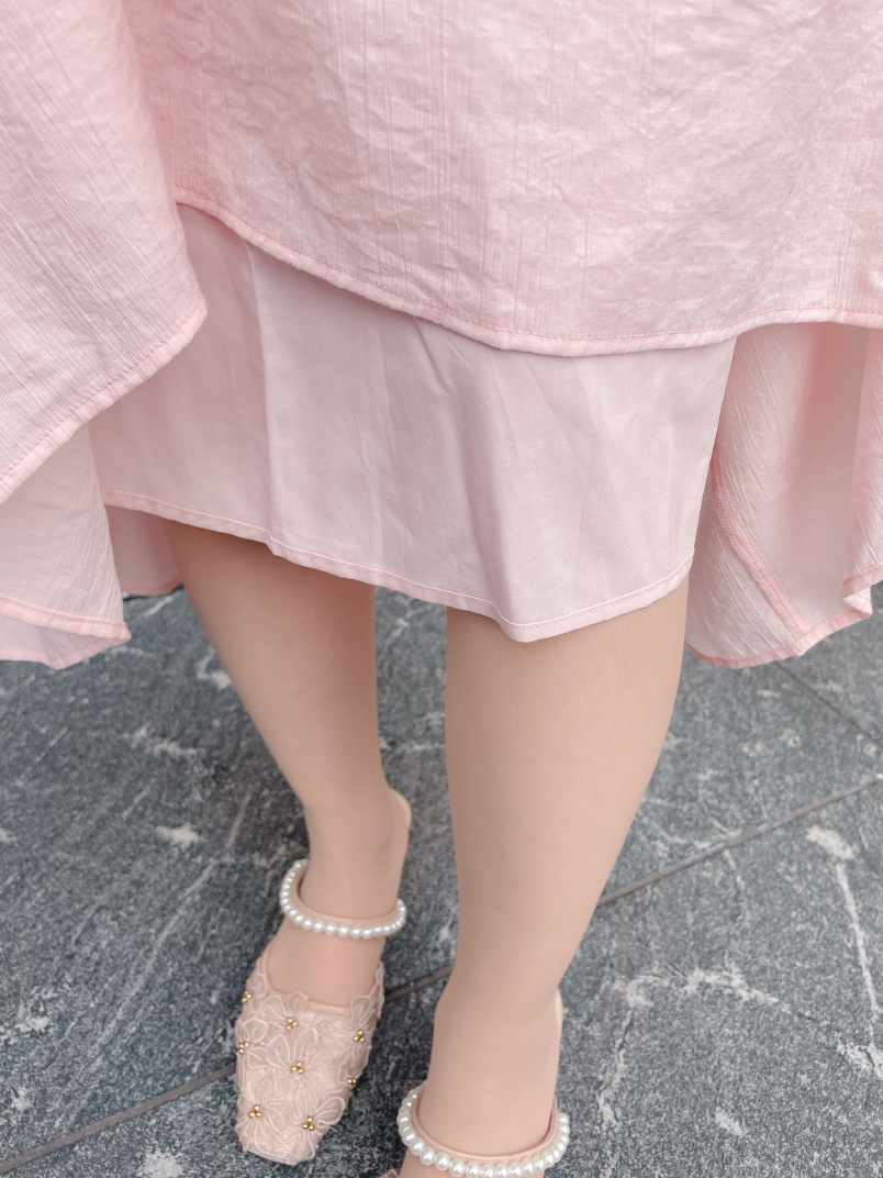 パフスリーブフレンチワンピース