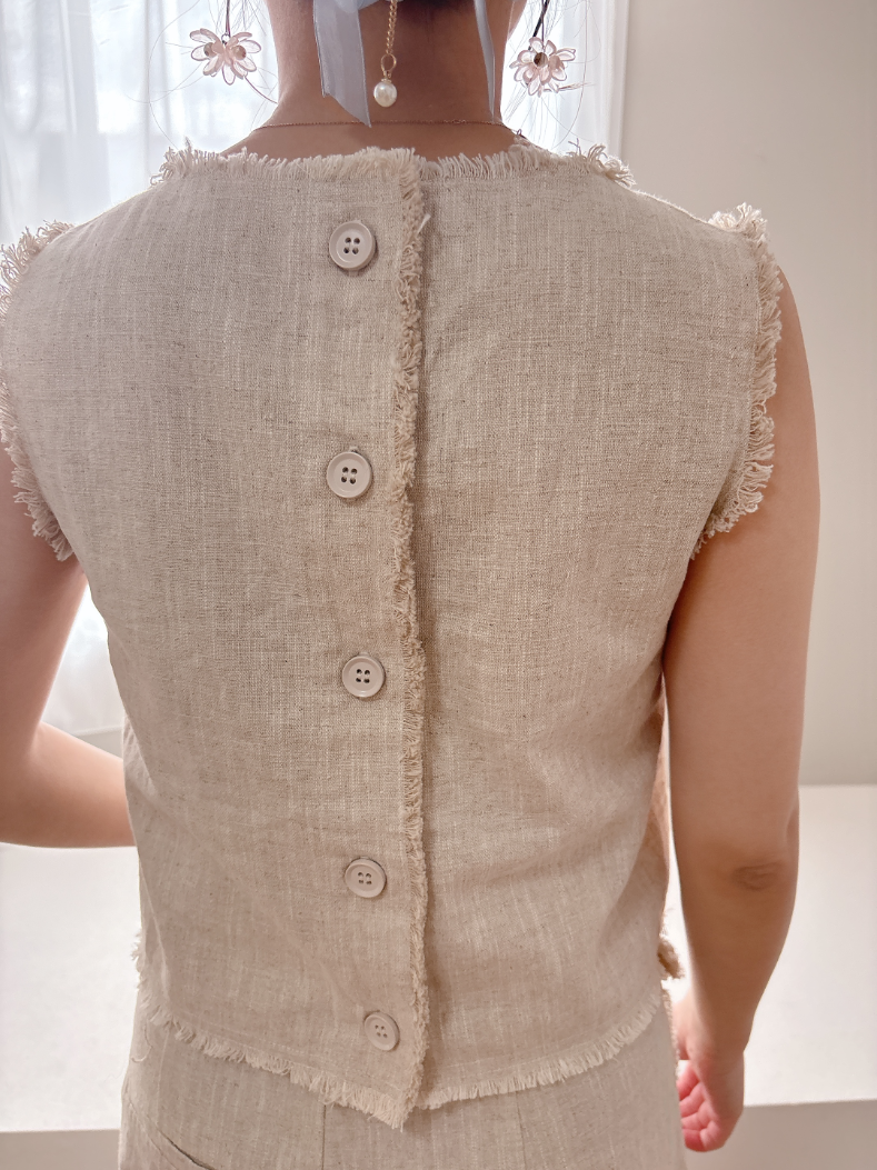 リネン混セットアップ