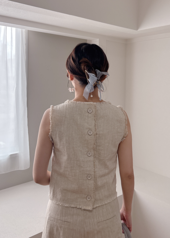 リネン混セットアップ