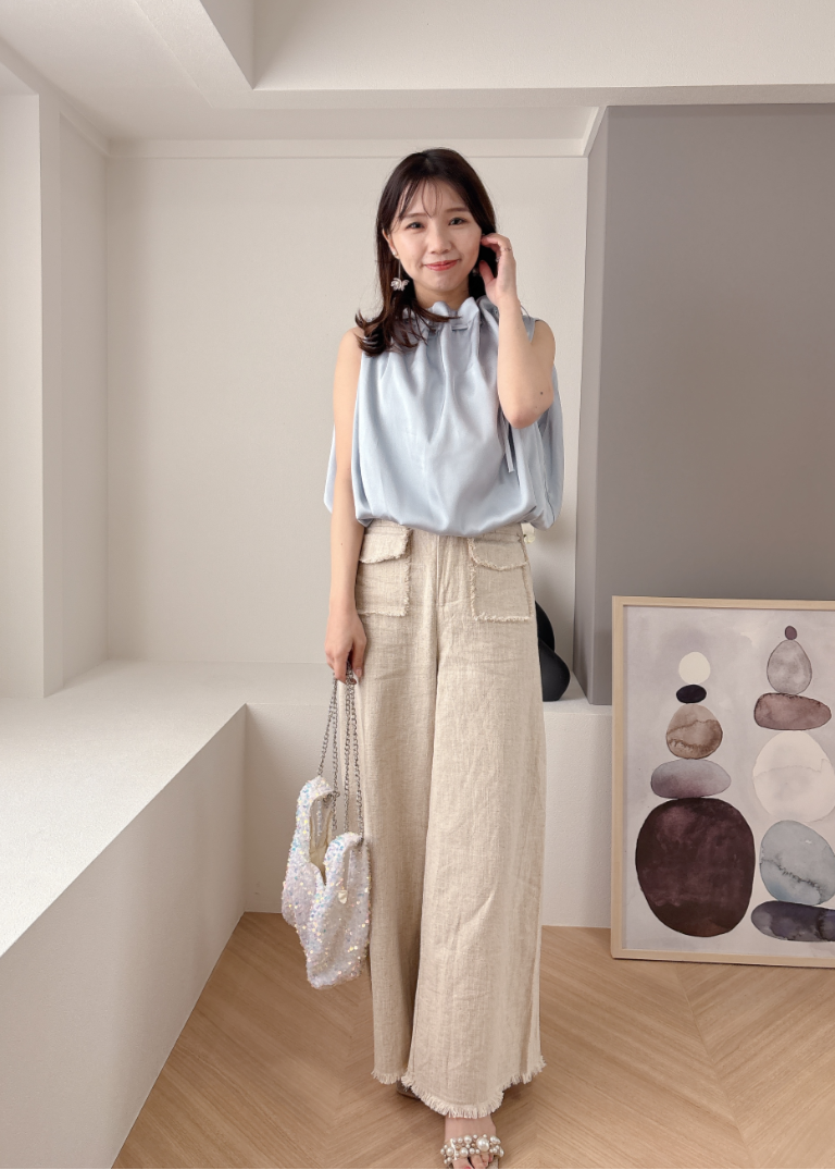 リネン混セットアップ