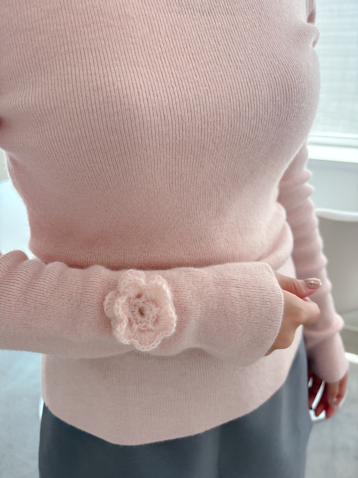 3Dフラワーニット