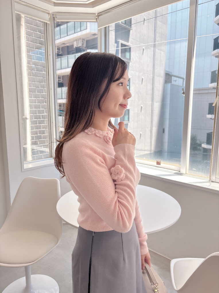 3Dフラワーニット