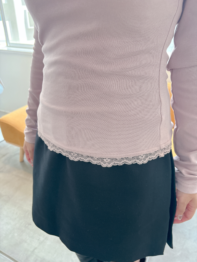 レースドレープカットソー