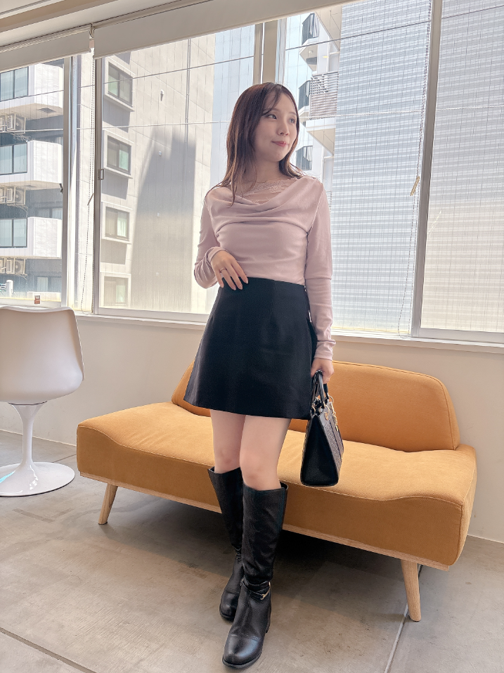 レースドレープカットソー