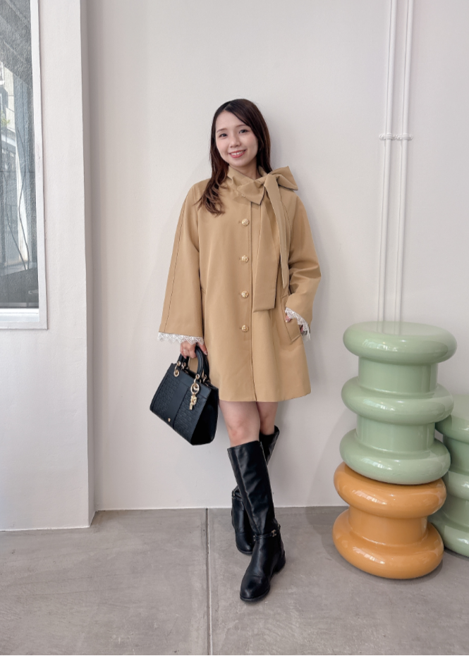 サイドリボントレンチコート