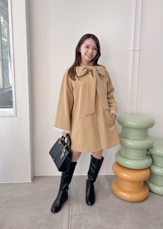 サイドリボントレンチコート