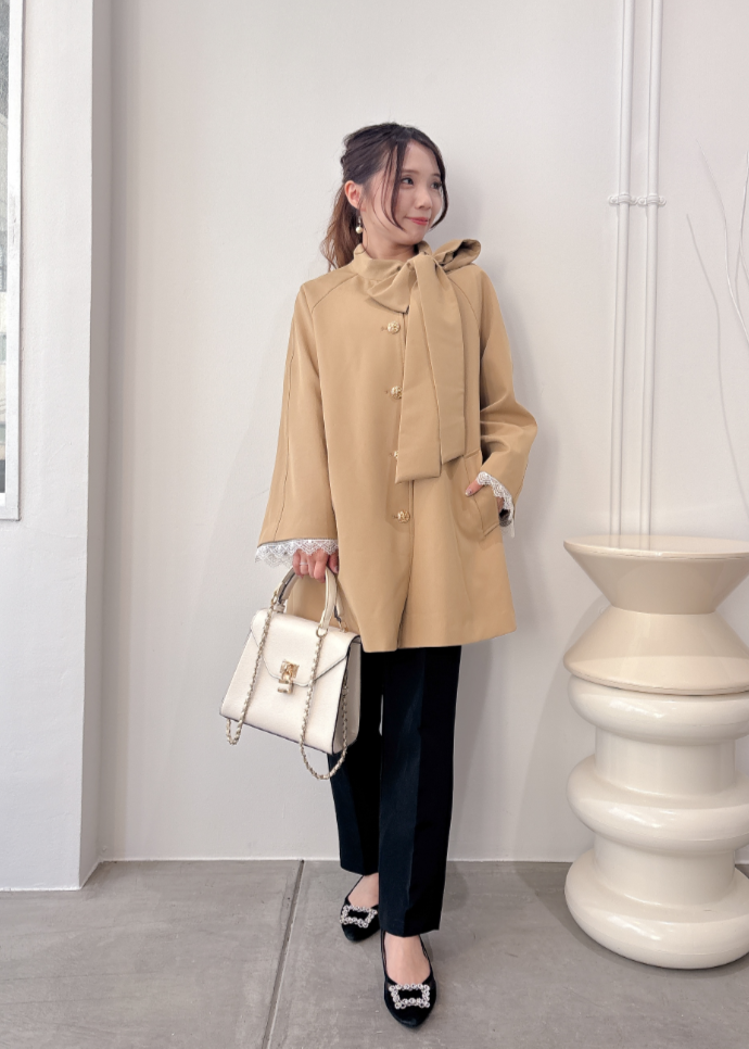 サイドリボントレンチコート