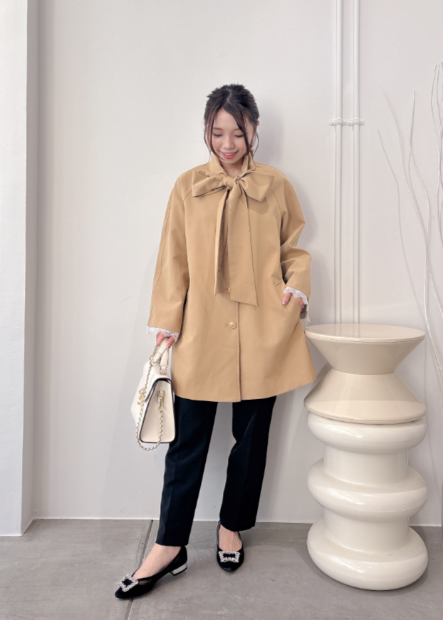 サイドリボントレンチコート
