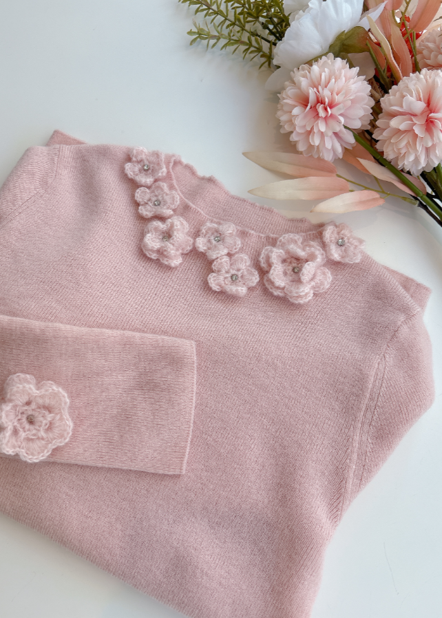 3Dフラワーニット