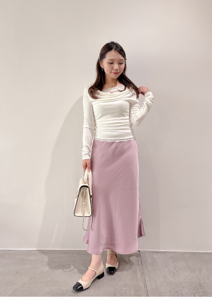 レースドレープカットソー