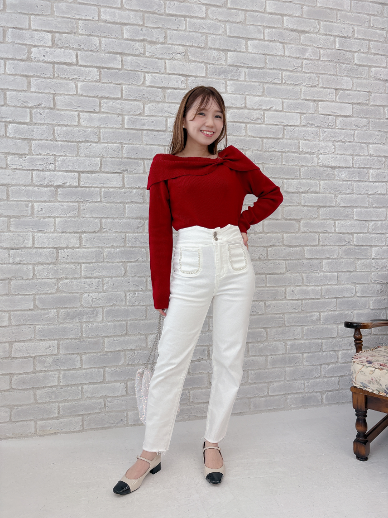 パールスリムテーパードデニム