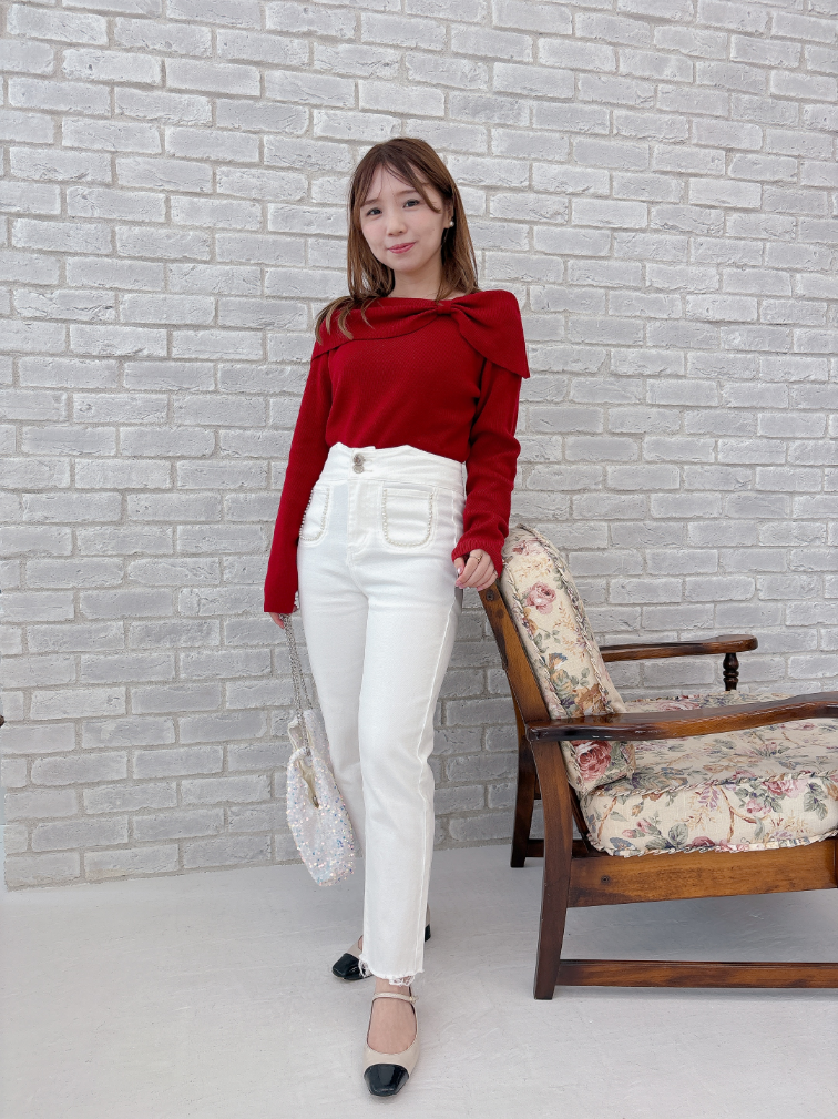 パールスリムテーパードデニム