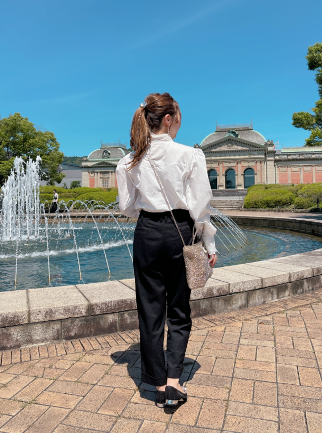 レースボウタイブラウス