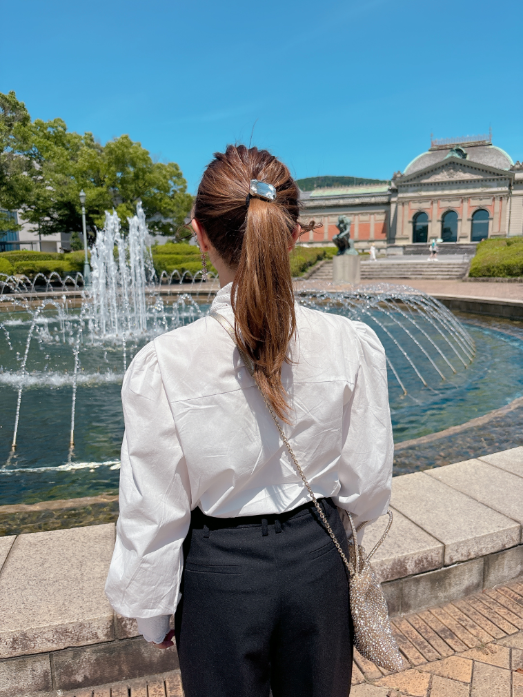 レースボウタイブラウス