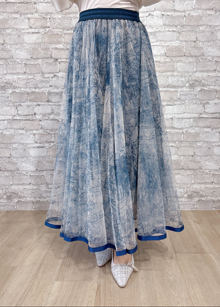 トワルドジュイ柄チュールスカート