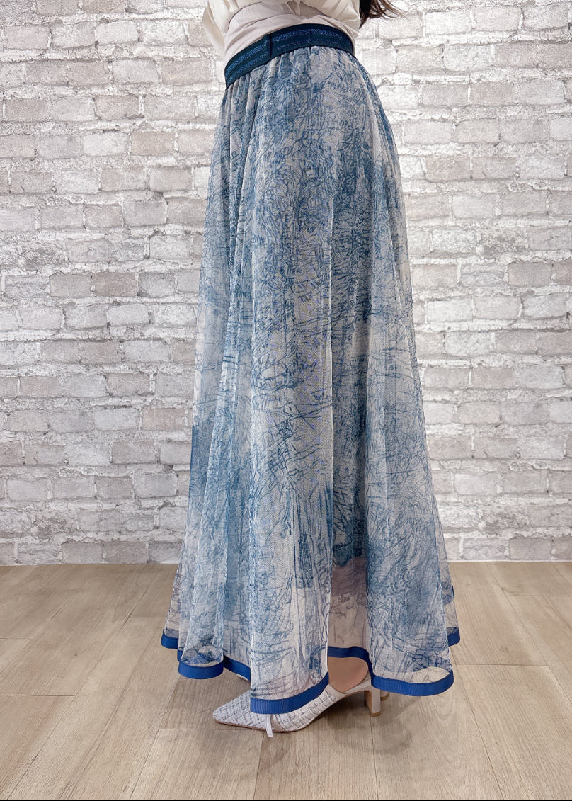 トワルドジュイ柄チュールスカート