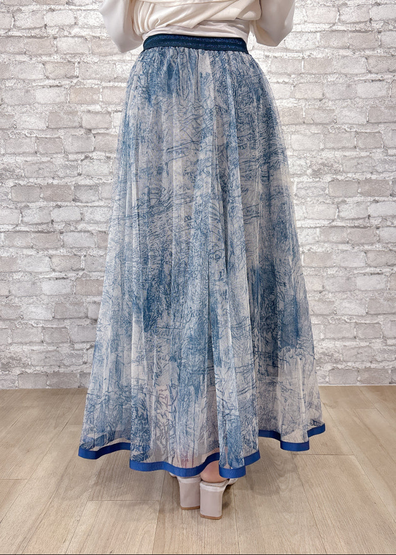 トワルドジュイ柄チュールスカート