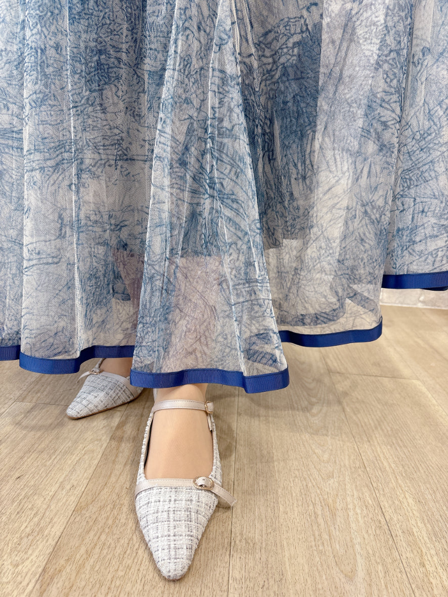 トワルドジュイ柄チュールスカート