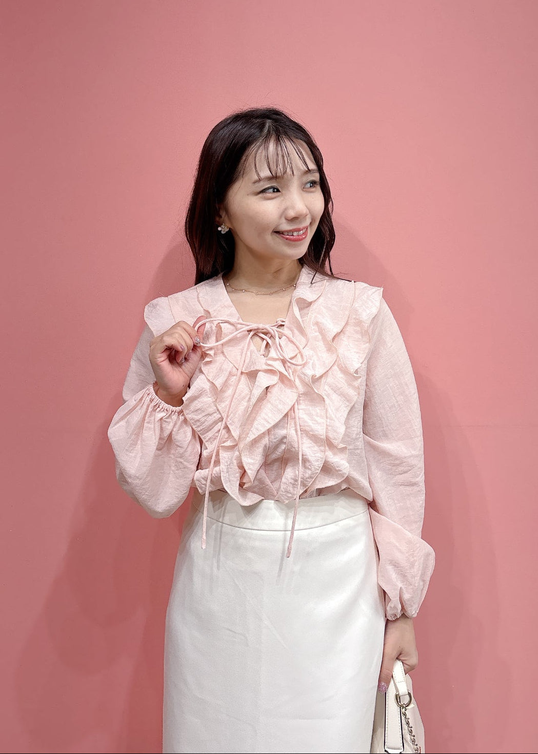 ボリュームフリルブラウス