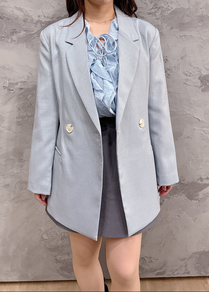 リボン付きテーラードジャケット