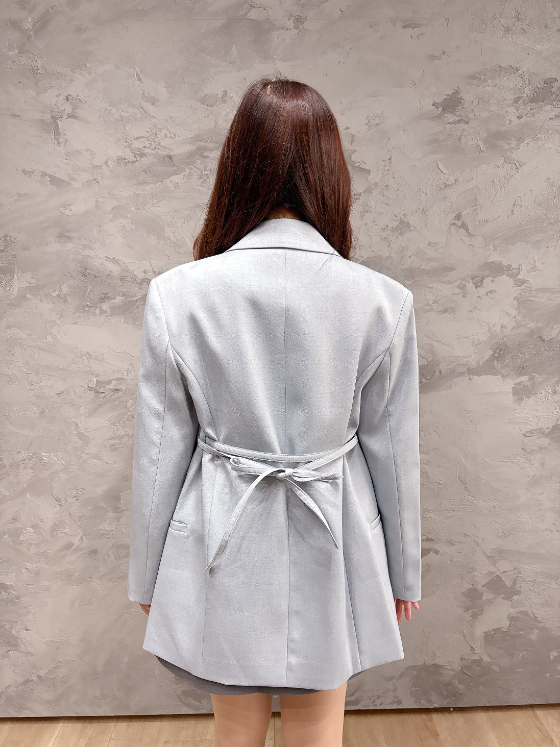 リボン付きテーラードジャケット