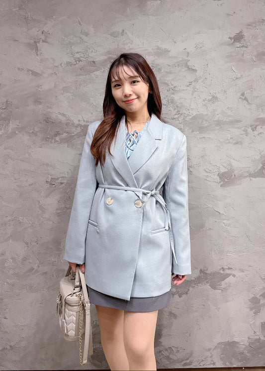 リボン付きテーラードジャケット