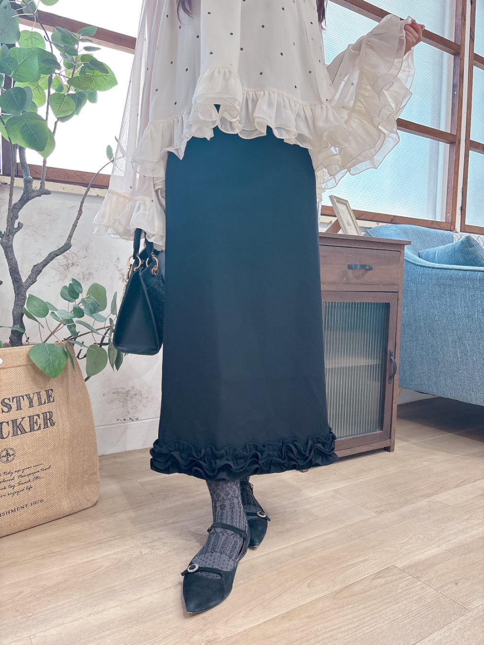 3Dフリルスカート