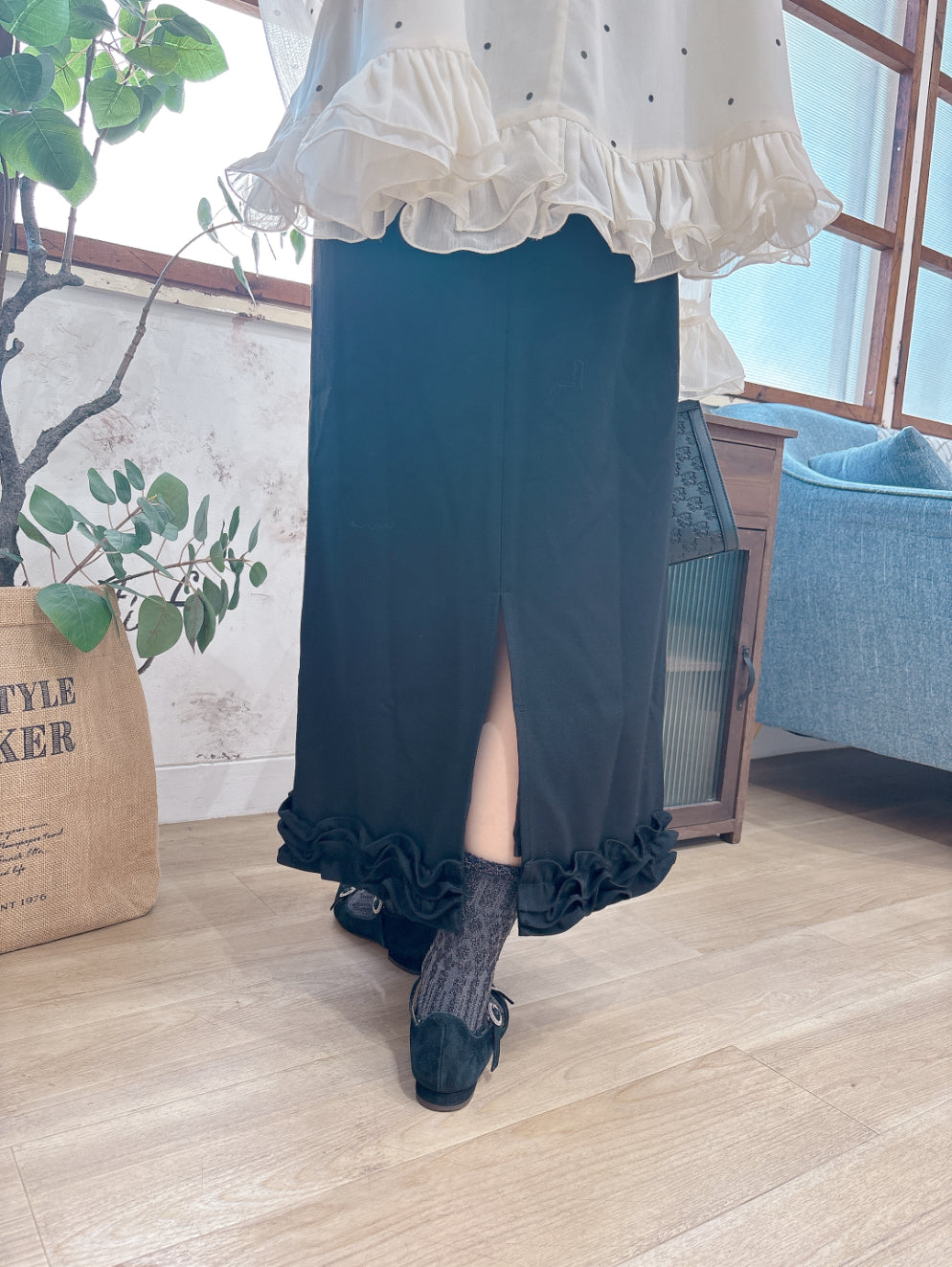 3Dフリルスカート