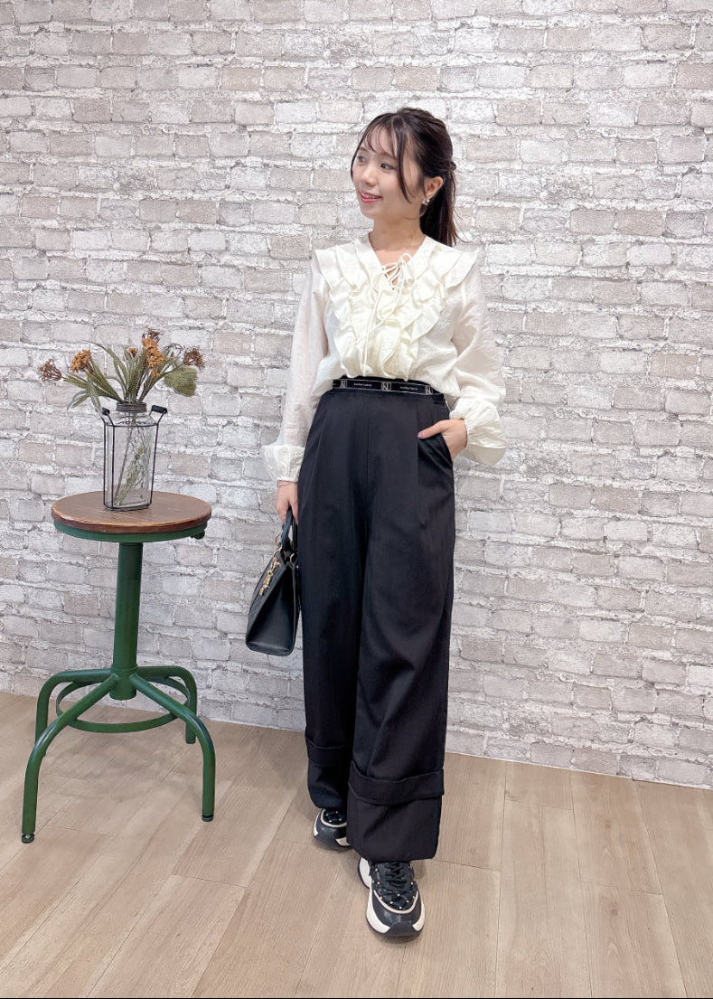 ボリュームフリルブラウス