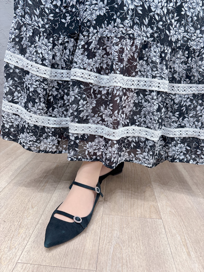 ボタニカルフラワーワンピース