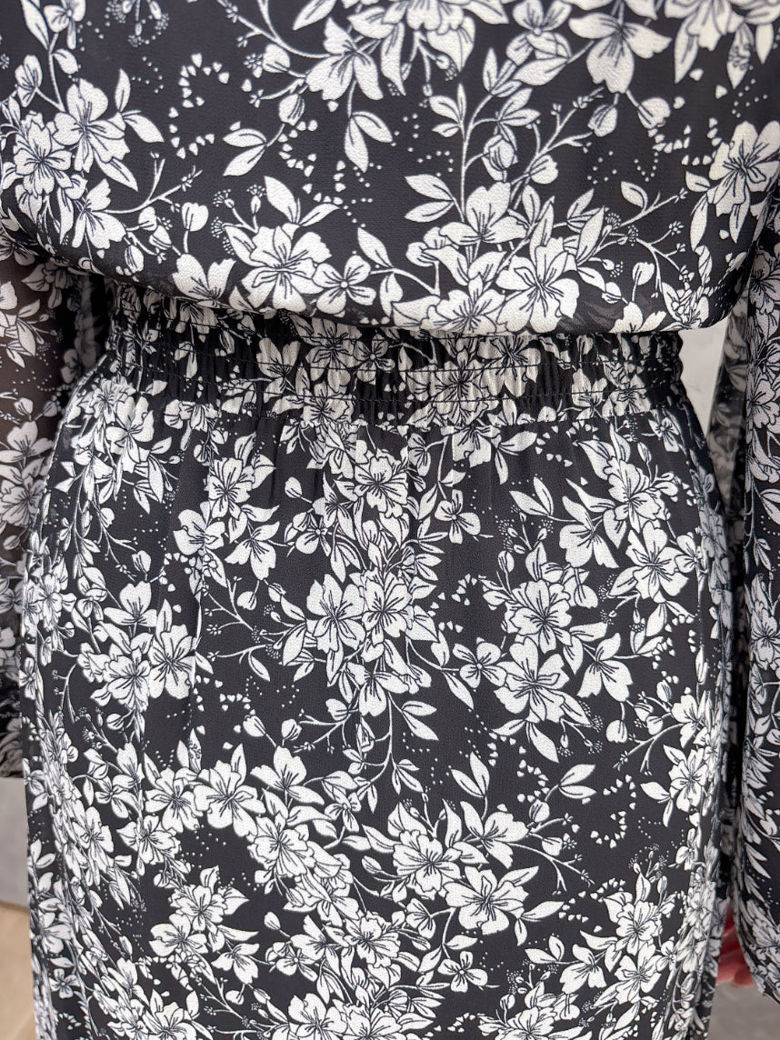 ボタニカルフラワーワンピース