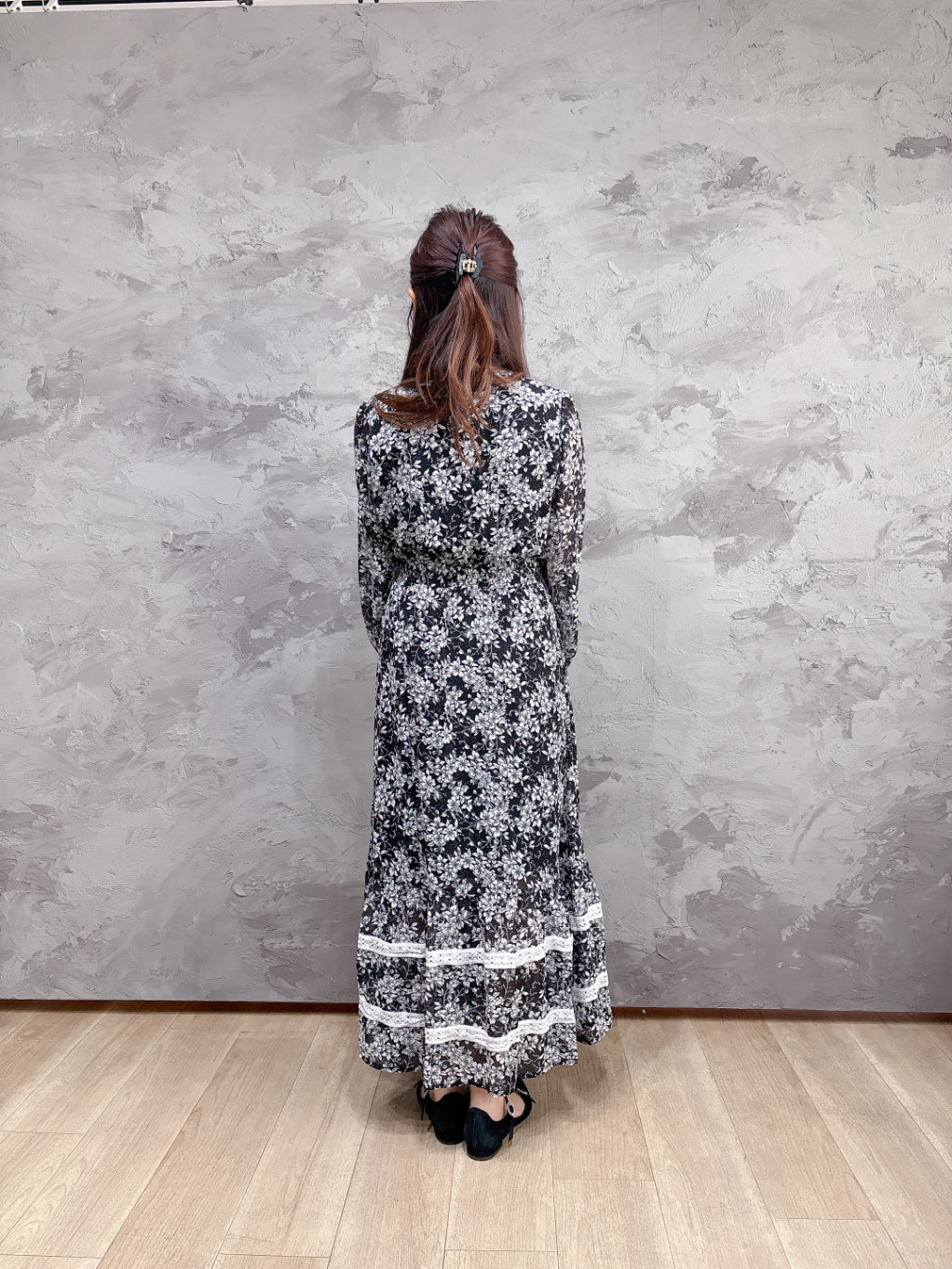 ボタニカルフラワーワンピース