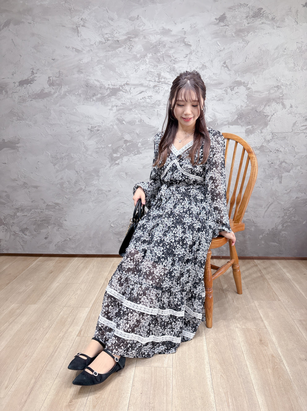 ボタニカルフラワーワンピース