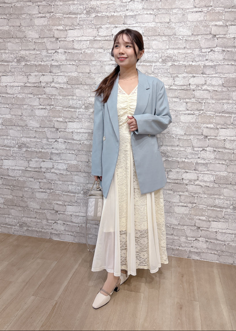 リボン付きテーラードジャケット