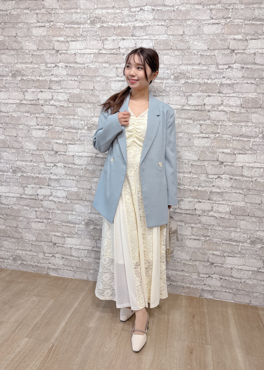 リボン付きテーラードジャケット