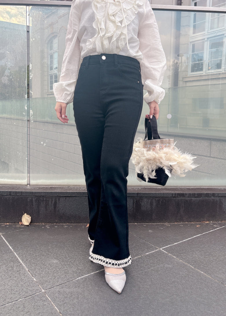 ブラックフレアパンツ（裏起毛あり・なし）